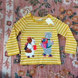 MiniBoden back to school applique top